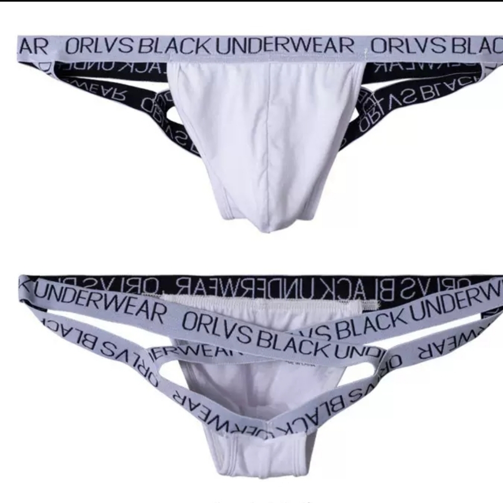 ORLVS Men's White Jockstrap